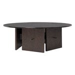 Ferm Living Aukko Couchtisch, getöntes Glas - dunkel gebeizte Eiche, produktbild