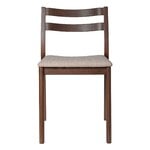 Ferm Living Boda dining chair, dark stained beech - natural Soft Bouclé, product image