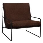 Ferm Living Desert fauteuil 1 place, noir - Pure Bouclé châtaigne, image produit