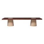 Ferm Living Grova coffee table, travertine - carbonized ash, view 1