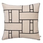 Ferm Living Lattice Offset cushion, 50 x 50 cm, off-white - black, product image