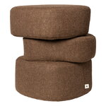 Ferm Living Plyo pouf, Staple, dark brown, product image
