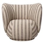 Ferm Living Fauteuil lounge Rico, sable - blanc cassé Louisiana 2, image produit