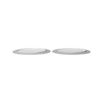 Ferm Living Sonae Teller, 25 cm, Set aus 2, grau - weiß, produktbild