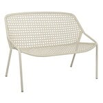 Fermob Croisette 2-seater bench, clay grey, view 1