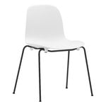 Normann Copenhagen Form stol, stapelbar, svart stål - vit