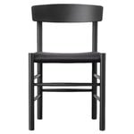 Fredericia J39 Mogensen chair, black lacquered beech - black canvas, product image