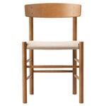 Fredericia J39 Mogensen chair, vintage lacquered beech - natural canvas, product image