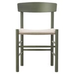 Fredericia J39 Mogensen chair, khaki green beech - natural canvas, product image