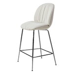GUBI Tabouret de bar Beetle Soft, 67 cm, chrome noir conique - Reales 001 blanc, image produit