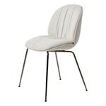 GUBI Beetle Soft dining chair, conic black chrome - Reales 001 white, product image