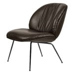 GUBI Fauteuil Beetle Soft, conique noir mat - Cuir Smooth Coffee, image produit