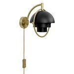 GUBI Multi-Lite wall lamp, brass - black semi-matt, product image