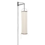 GUBI Silk Lantern seinävalaisin, luonnonvalkoinen silkki - mattamusta, näkymä 1