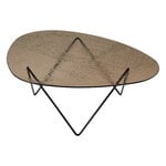 GUBI Pedrera coffee table, black - bronze structured glass, product image