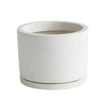 HAY Plant pot with saucer, L, white