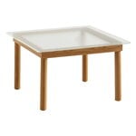 HAY Kofi table 60 x 60 cm, lacquered oak - reeded glass