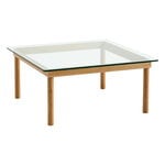 HAY Kofi table 80 x 80 cm, lacquered oak - clear glass, product image