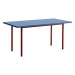 HAY Two-Colour pöytä, 160 x 82 cm, viininpunainen - sininen
