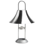 HAY Mousqueton Portable table lamp, brushed stainless steel