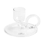 HAY Tiny candleholder, curved, clear