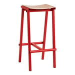 HAY Taburete 8 bar stool, high, 75 cm, signal red - lacquered oak, product image