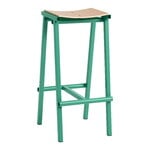 HAY Tabouret de bar Taburete 8, modèle haut, 75 cm, jade doux - chêne laqué