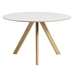 HAY CPH20 2.0 table, 120 cm, lacquered oak - white laminate