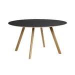 HAY CPH25 2.0 table, 120 cm, laquered oak - black linoleum