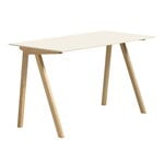 HAY CPH90 2.0 desk, 130 x 65 cm, lacquered oak - off-white linoleum, product image