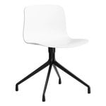HAY About A Chair AAC10 kontorsstol, vit 2.0 - svart aluminium