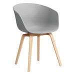 HAY About A Chair AAC22 tuoli, concrete grey 2.0 - saippuoitu tammi