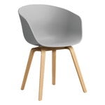 HAY Sedia About A Chair AAC22, grigio cemento 2.0 - rovere laccato