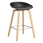 HAY About A Stool AAS32, 65 cm, black 2.0 - lacquered oak - steel