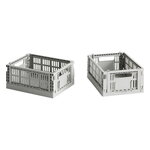 HAY Cassetta Colour Crate Mini, 2 pz, grigio chiaro, immagine prodotto