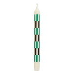 HAY Pattern candle, off-white - green - black check, product image