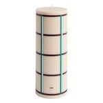 HAY Column candle, L, off-white - green - bordeaux - silver, product image