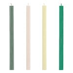 HAY Square candle, 4 pcs, greens - whites, product image