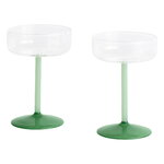 HAY Tint coupe glass, 2 pcs, green, product image