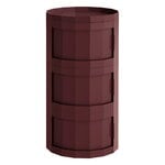 HAY Facet cabinet 30, incl. feet and castors, three doors, burgundy, product image
