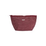 HAY Grid pouch, small, burgundy, product image