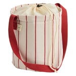 HAY Outdoor Market bottle bag, beige - red stripe, product image