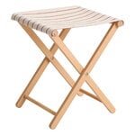 HAY Outdoor Market folding stool, beige - red stripe, product image