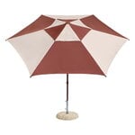 HAY Terrazza parasol, hexagon, off-white - burgundy, product image