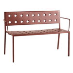 HAY Balcony Dining bench w. armrest 114 x 52 cm, iron red