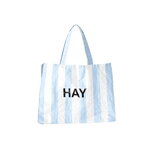 HAY Candy Stripe shopper, M, blue - white
