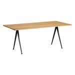HAY Pyramid 02 table, 190 x 85 cm, black - lacquered solid oak, product image