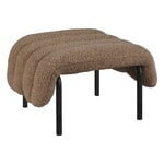 Hem Puffy ottoman, sawdust boucle - black grey steel