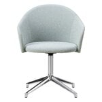 Fredericia Gomo armchair, swivel 4-star base, polished aluminium - Mylla 811, view 1