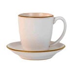 Heirol Edge coffee cup with saucer, 2,5 dl, ivory gold